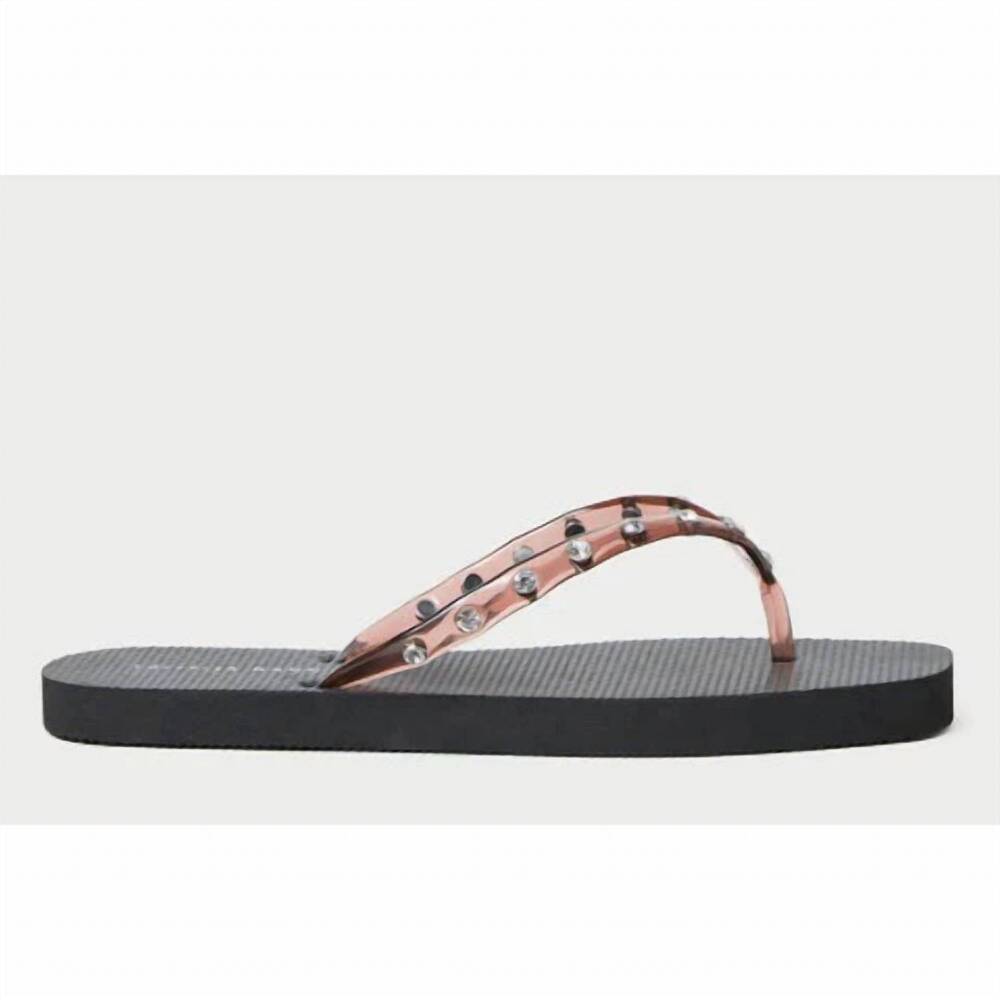 NEW LOEFFLER RANDALL women's taryn flip flop in brown